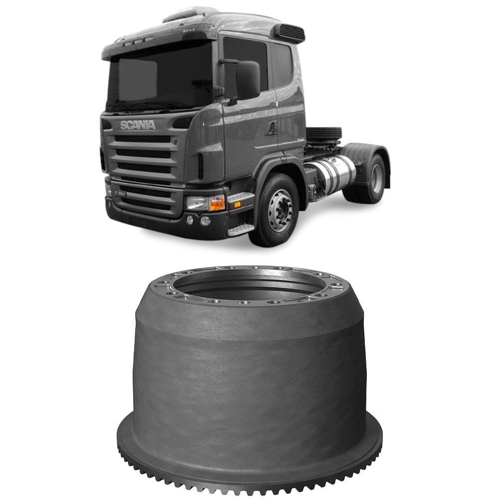 CAMPANA DE FRENO TRASERA SCANIA S4 P/G/R DENTADA 10"                                                                                                  
