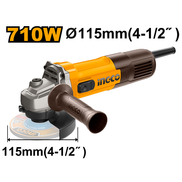 AMOLADORA ANGULAR 710 W 115MM INGCO                                                                                                                   
