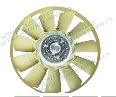 PALETA RADIADOR C/VISCOSO HOWO SHACMAN A7 OEM VG1246060051