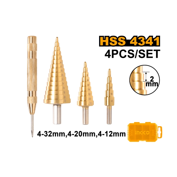 SET X 4 MECHAS CONICAS INGCO                                                                                                                          