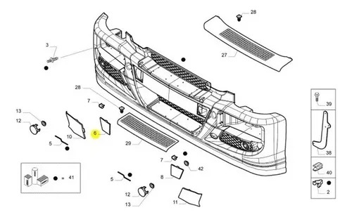 DEFLECTOR IZQUIERDO PARAGOLPE IVECO TECTOR 5801603772 IMP PLAST INYECTA                                                                               