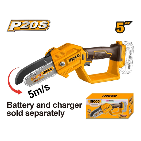 MINI MOTOSIERRA 20V 5 PULGADAS P20S SIN BATERIA SIN CARGADOR                                                                                          