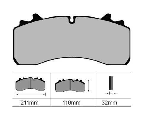 JGO PASTILLAS FRENO RENAULT MAN VARIOS OEM 29162 2093079 5021209104 2992291 7187712