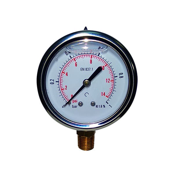 MANOMETRO GLI.  63 MM 1/4 GAS 0 - 10 BAR 0052