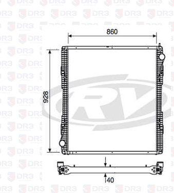 RADIADOR DE AGUA SCANIA S5 CABINA G OEM 1776026 - 10570349