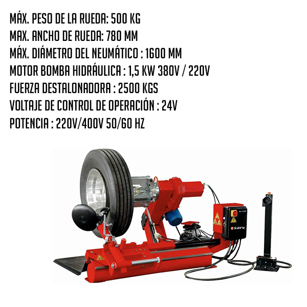 DESENLLANTADORA CAMION 14" A 26 " SEMI AUTOMATICA BIGRED