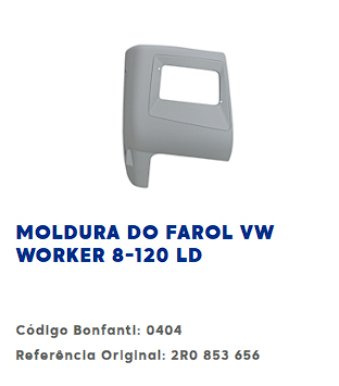 MOLDURA DE FAROL VW WORKER 8-120 LADO DERECHO                                                                                                         