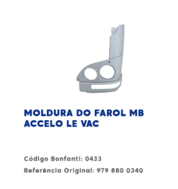MOLDURA DE FAROL DELANTERO LADO IZQUIERDO MERCEDES BENZ ACCELO                                                                                        