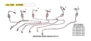 JGO CAÑOS INYECCION 6 CAÑOS DE INYECCION - MERCEDES BENZ OM 366 1618/1526 CMD                                                                         