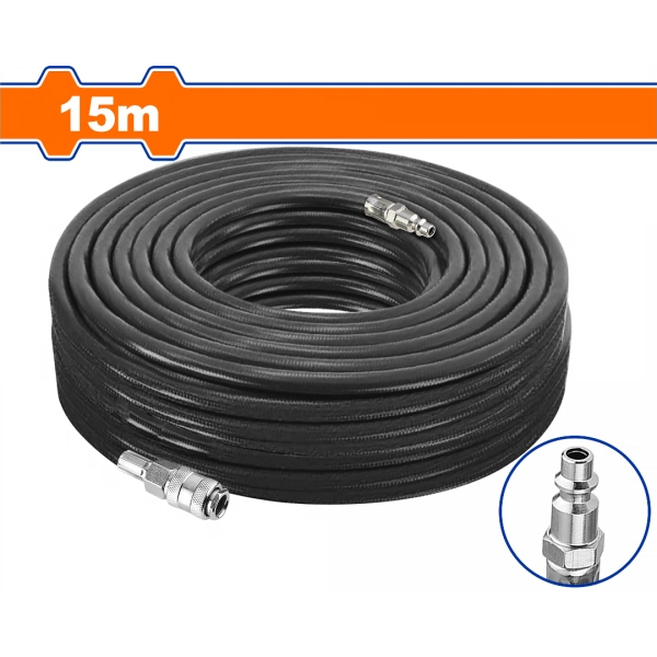 MANGUERA GOMA PARA COMPRESOR 15M 1/4 PULGADAS WADFOW                                                                                                  