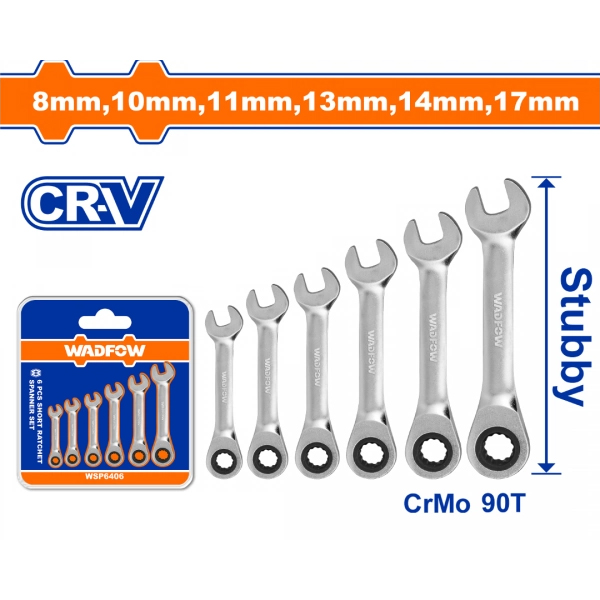 SET X 6 LLAVE CMBINADA C CRIQUE WADFOW                                                                                                                